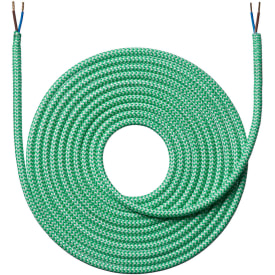 Nielsen Light stoffledning, 2x0,75 mm², 4 meter, zigzag grønn