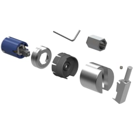 Vola HV1/HV3/KV1/590 tætningskappe servicesæt til 1-Greb, børstet krom