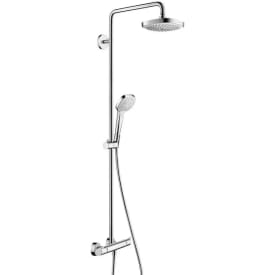 Hansgrohe Croma Select E 180 brusesæt, vandbesparende,  krom/hvid