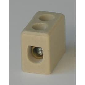 Kronemuffe porcelæn 1-polet, massiv 10 mm² / flerkoret 6 mm²