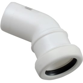 Ostendorf avloppsböj, 45°, Ø40 mm, plast, vit