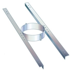 Metalbestos skorsten uØ 150mm etagebæring, blank