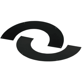 Metalbestos skorsten uØ 300mm loftkrave 11-38°, 2-delt, sort