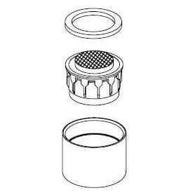 Damixa Luftblander M22 x 1-A køkken- og håndvaskbatteri, Krom