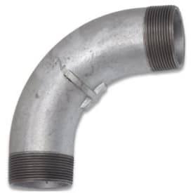 Galvaniseret bøjning, nippel/nippel 1/2" - lang