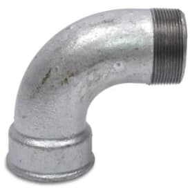 Galvanisert bøyning med muffe/nippel 1/2" - kort