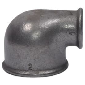 Sort vinkel, muffe/muffe 1/2" x 3/8" - 90°