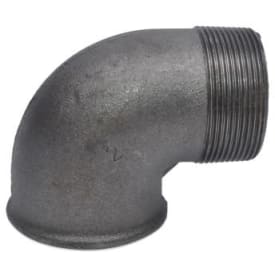 Sort vinkel, muffe/nippel 2 1/2" - 90°