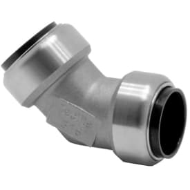 Roth rustfri indstik 45° vinkel muffe/muffe, 18 mm