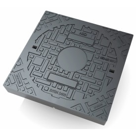 NID 600 x 280 mm karm/dæksel u/lås, firk., flyd., 40 t, komposit