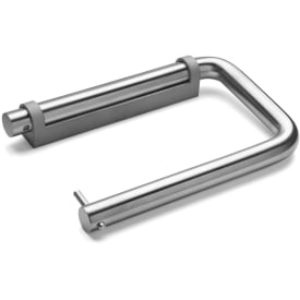 D line toiletrulleholder, børstet rustfrit stål/grå