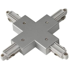 SLV 1F X-stykke til påbygningsstrømskinne, grå