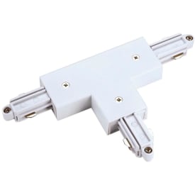 SLV 1F T-stykke til påbygningsstrømskinne, højre, hvid