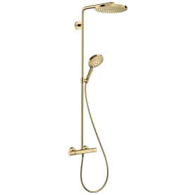 3 stk Hansgrohe Raindance Select S 240 PowderRain brusesæt, guld