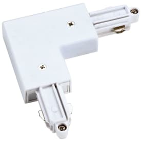 SLV vinkelstykke med indvendig jord til 1-faset påbygningsskinne, hvid