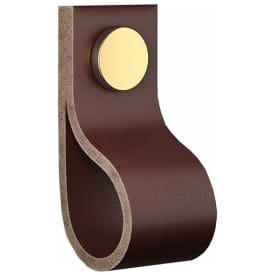 Ifö S1 greb, mørkebrunt læder