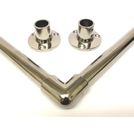 Van Der P badeforhængsstang, 200x50 cm, rustfrit stål