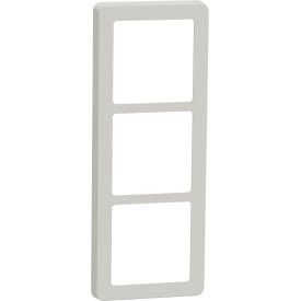 LK Fuga Base 63 ramme, 3 modul, lysegrå