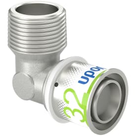 Uponor S-Press Plus vinkel med nippel, 32 mm x 1"