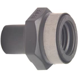 +GF+ reduktion, Ø20 mm x 3/8", nippel/muffe, plast, grå