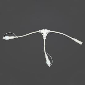 MK Quickfix t-fordeler, 230V, 2 udgange, hvid