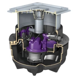 Kessel Aqualift Mono t/installation i flisegulv, sort spildevand