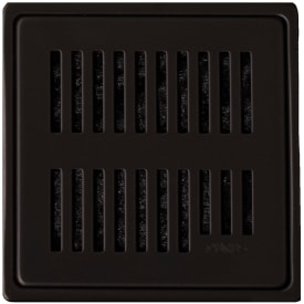 Purus Square Rib afløbsrist, rist og ramme, 161x161 mm, mat sort