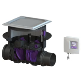 Kessel FKA 160 mm højvandslukke til flisegulv, sort spildevand