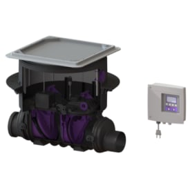 Kessel FKA 110 mm højvandslukke til flisegulv, sort spildevand