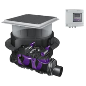 Kessel FKA 110 mm højvandslukke til gulv, sort spildevand