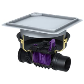 Kessel SWA 110 mm højvandslukke til flisegulv, gråt spildevand