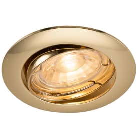 SLV Pika Round indbygningsspot, messing