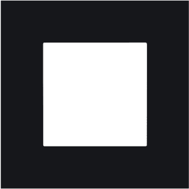 Ramme 1- modul, Niko Pure, black steel