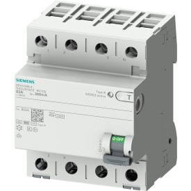 Jordfeilbryter RCCB PFI AC/DC 40A 4P 300mA, type B 5SV3644-4