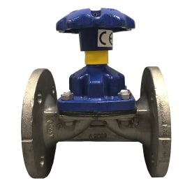 Galvaniseret membranventil m/flanger TypeA membran XE EPDM DN65