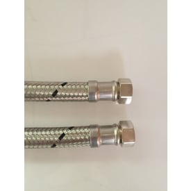 Neoflex silikon, rustfri flette DN20 3/4" x 3/4" L 800 mm.