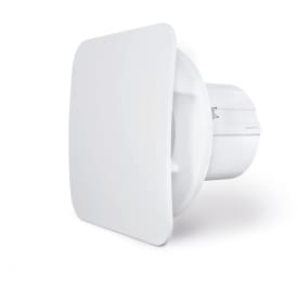 Nobø NHTS badventilator, fugtstyring, timer, Ø100 mm, hvid