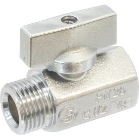 Mini 581 ventil, messing M/N,1/2"x/8"