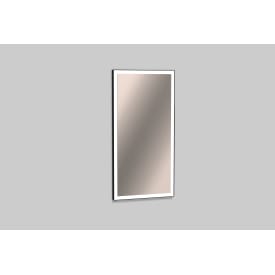 Alape spejl med lys, dæmpbar, 50x100 cm, sort