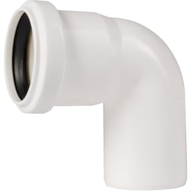 Ostendorf avløpsbend, 90°, Ø50 mm, plast, hvit