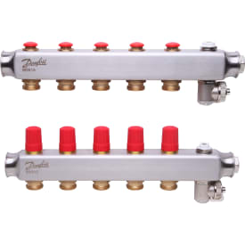 Danfoss SSM 1" värmekretsfördelare, 5 kretsar