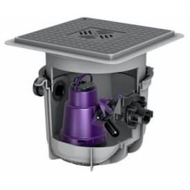 Kessel Minilift 40 mm til installation i gulv, gråt spildevand