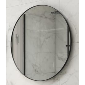 Hefe Gedy spejl, Ø60 cm, sort