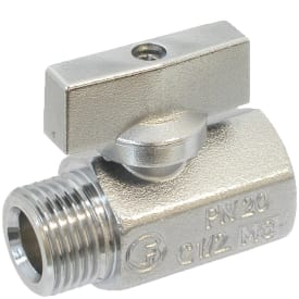 Mini 581 ventil, rødgods, muffe/nippel, 1/2", kraftig model