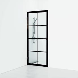 Svedbergs 180° Rista dusjnisje rett, 90 cm, industridekor, sort matt profil