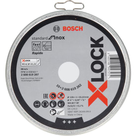Bosch X-LOCK skjæreskive STDI, 125 x 1,0 mm, rustfritt stål, 10 stk.