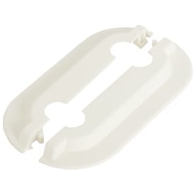 Dobbel gulvrosett 13/15mm hvit, 1 stk.