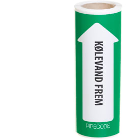 Pipecode Rørmærke - Kølevand frem - 160mm x 10m