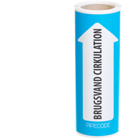 Pipecode Rørmærke - Brugsvand cirkulation - 160mm x 10m