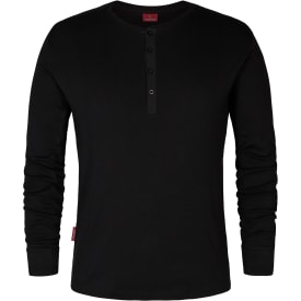 FE Engel Grandad langærmet t-shirt, sort, str. L